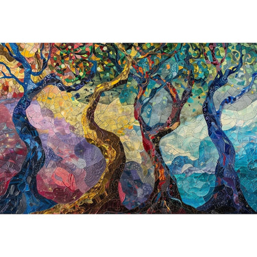Abstract Canvas of Trees